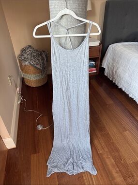 stem Light Gray Strappy Maxi Dress with Back Detail